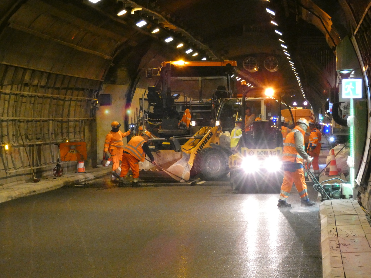 lavori tunnel Monte Bianco